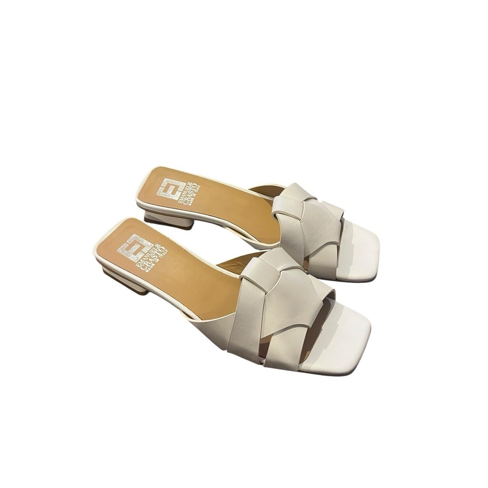 Emanuele Crasto Open Toe Womens Crossover Strap Sz 8.5 Euro 40